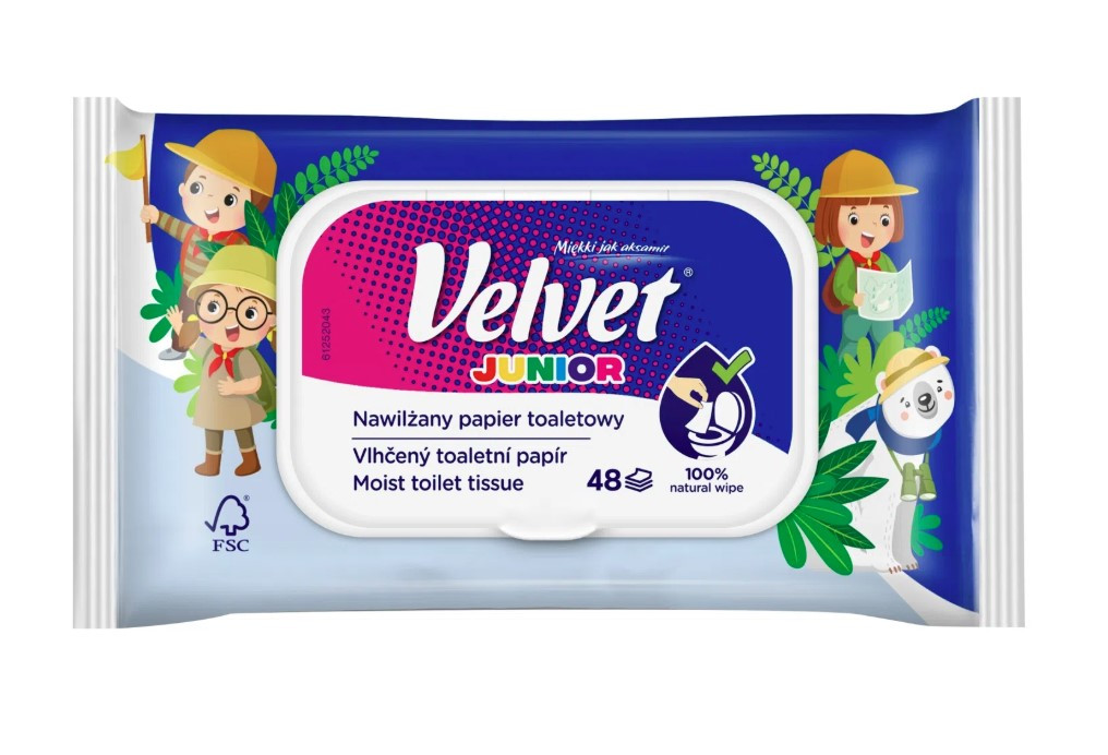 Papier toaletowy nawilżany Velvet Junior 42szt